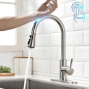 GobekUsa Gold Sensor Kitchen Faucet Stainless Steel Smart Touch Control Sink Tap