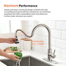 GobekUsa Gold Sensor Kitchen Faucet Stainless Steel Smart Touch Control Sink Tap