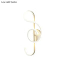 GobekUsa Musical Note Wall Mounted Lamp: Modernist Iron Sconce with LED Surface in Black/White - Warm/White Light