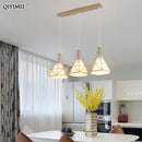 GobekUsa Gold Triangle Pendant Lights: Nordic Style 1head/3heads Metal Fixtures, Simple Décor Lighting