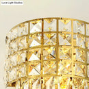 GobekUsa Modern Gold Triangular Crystal Wall Lamp with 3 Lights