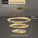 GobekUsa Crystal Ceiling Chandelier: Modern Luxury LED Pendant Light for Kitchen Living Room Hall Décor