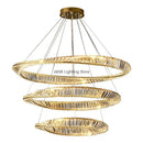 GobekUsa Crystal Ceiling Chandelier: Modern Luxury LED Pendant Light for Kitchen Living Room Hall Décor