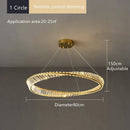 GobekUsa Crystal Ceiling Chandelier: Modern Luxury LED Pendant Light for Kitchen Living Room Hall Décor