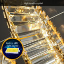 GobekUsa Crystal Ceiling Chandelier: Modern Luxury LED Pendant Light for Kitchen Living Room Hall Décor