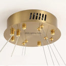 GobekUsa Crystal Ceiling Chandelier: Modern Luxury LED Pendant Light for Kitchen Living Room Hall Décor