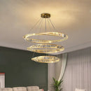 GobekUsa Crystal Ceiling Chandelier: Modern Luxury LED Pendant Light for Kitchen Living Room Hall Décor