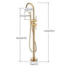 GobekUsa Gold Tub Sink Faucet with Handshower