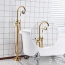 GobekUsa Gold Tub Sink Faucet with Handshower