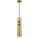GobekUsa Gold Tube Pendant Light - Kitchen Bedside Hanging Lamp by AliLamp