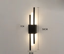 GobekUsa Gold Tube Wall Sconce Iron Acrylic Modern Bedroom Living Room Lamps