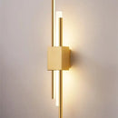 GobekUsa Gold Tube Wall Sconce Iron Acrylic Modern Bedroom Living Room Lamps