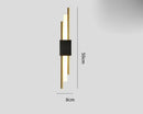 GobekUsa Gold Tube Wall Sconce Iron Acrylic Modern Bedroom Living Room Lamps