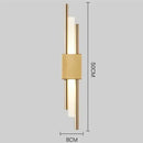GobekUsa Gold Tube Wall Sconce Iron Acrylic Modern Bedroom Living Room Lamps