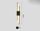 GobekUsa Gold Tube Wall Sconce Iron Acrylic Modern Bedroom Living Room Lamps