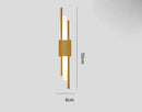 GobekUsa Gold Tube Wall Sconce Iron Acrylic Modern Bedroom Living Room Lamps