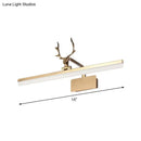 GobekUsa Modern Tubular Gold Antler LED Vanity Light Fixture with Warm/White Light - Stylish Wall Lighting Ideas