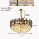 GobekUsa K9 Crystal Chandelier for Modern Interior Lighting in Living Room, Luminaire Hanging Light