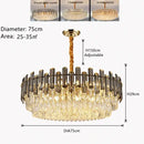 GobekUsa K9 Crystal Chandelier for Modern Interior Lighting in Living Room, Luminaire Hanging Light