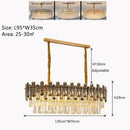 GobekUsa K9 Crystal Chandelier for Modern Interior Lighting in Living Room, Luminaire Hanging Light