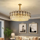 GobekUsa K9 Crystal Chandelier for Modern Interior Lighting in Living Room, Luminaire Hanging Light