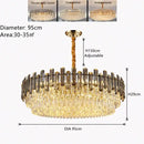 GobekUsa K9 Crystal Chandelier for Modern Interior Lighting in Living Room, Luminaire Hanging Light