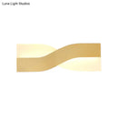 GobekUsa Modern Twisted Sconce LED Wall Mounted Light Fixture in Gold - Warm White Light
