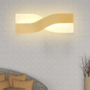 GobekUsa Modern Twisted Sconce LED Wall Mounted Light Fixture in Gold - Warm White Light