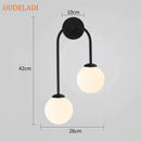 GobekUsa Glass Ball LED Wall Lamp for Modern Living Room Decor