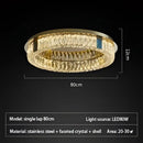 GobekUsa Crystal LED Ceiling Lamp: Modern Stainless Steel Chandelier for Living Room, Bedroom & Kitchen.