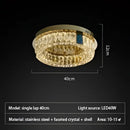 GobekUsa Crystal LED Ceiling Lamp: Modern Stainless Steel Chandelier for Living Room, Bedroom & Kitchen.