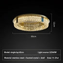 GobekUsa Crystal LED Ceiling Lamp: Modern Stainless Steel Chandelier for Living Room, Bedroom & Kitchen.