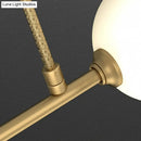 GobekUsa Minimalist U-Shaped Gold Metal Suspension Light with Milky Glass Shade for Dining Room Island