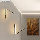 GobekUsa Minimalist V-Shaped LED Wall Lamp Kit - Silica Gel Corridor Sconce Lighting in Warm/White Light (Black/White)