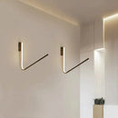 GobekUsa Minimalist V-Shaped LED Wall Lamp Kit - Silica Gel Corridor Sconce Lighting in Warm/White Light (Black/White)
