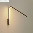 GobekUsa Minimalist V-Shaped LED Wall Lamp Kit - Silica Gel Corridor Sconce Lighting in Warm/White Light (Black/White)