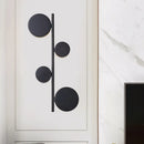 GobekUsa Vertical Linear Sconce Light: Black/Gold Finish, Post-Modern Design with 3 LED Metal Wall Lamp Heads