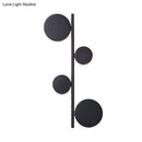 GobekUsa Vertical Linear Sconce Light: Black/Gold Finish, Post-Modern Design with 3 LED Metal Wall Lamp Heads