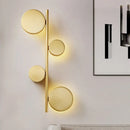 GobekUsa Vertical Linear Sconce Light: Black/Gold Finish, Post-Modern Design with 3 LED Metal Wall Lamp Heads
