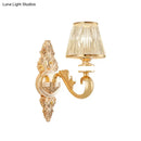 GobekUsa Modern Gold Wall Sconce with Crystal Cone Shade - Bedside/Room Fixture