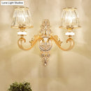 GobekUsa Modern Gold Wall Sconce with Crystal Cone Shade - Bedside/Room Fixture