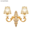 GobekUsa Modern Gold Wall Sconce with Crystal Cone Shade - Bedside/Room Fixture