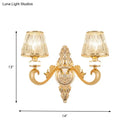 GobekUsa Modern Gold Wall Sconce with Crystal Cone Shade - Bedside/Room Fixture
