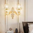 GobekUsa Modern Gold Wall Sconce with Crystal Cone Shade - Bedside/Room Fixture