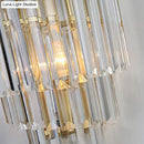 GobekUsa Modern Golden Wall Lamp with Clear Crystal Block - Bedside Wall Lighting Fixture