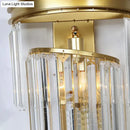 GobekUsa Modern Golden Wall Lamp with Clear Crystal Block - Bedside Wall Lighting Fixture