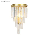 GobekUsa Modern Golden Wall Lamp with Clear Crystal Block - Bedside Wall Lighting Fixture