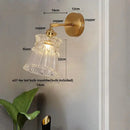 GobekUsa Clear Glass LED Wall Lamp Pull Chain Switch Modern Luxury Home Decor