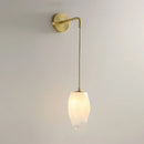 GobekUsa Modern LED Gold Wall Sconce with Geometric Glass Shade