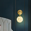 GobekUsa Modern LED Gold Wall Sconce with Geometric Glass Shade